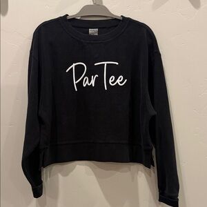 NEW! Shop RedBird embroidered ParTee Ribbed Cropped Sweatshirt